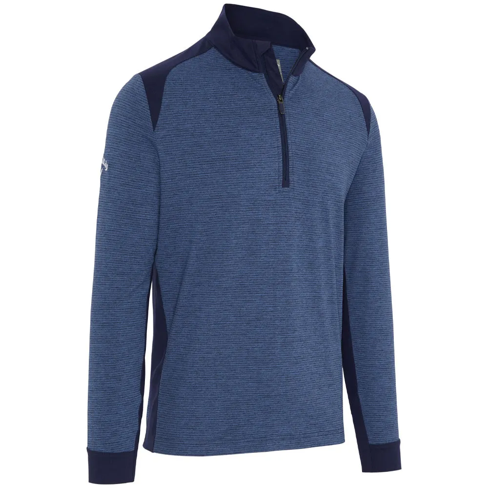 Built for the Bold Callaway Soft Touch Blocked 1/4 Zip - Peacoat Heather