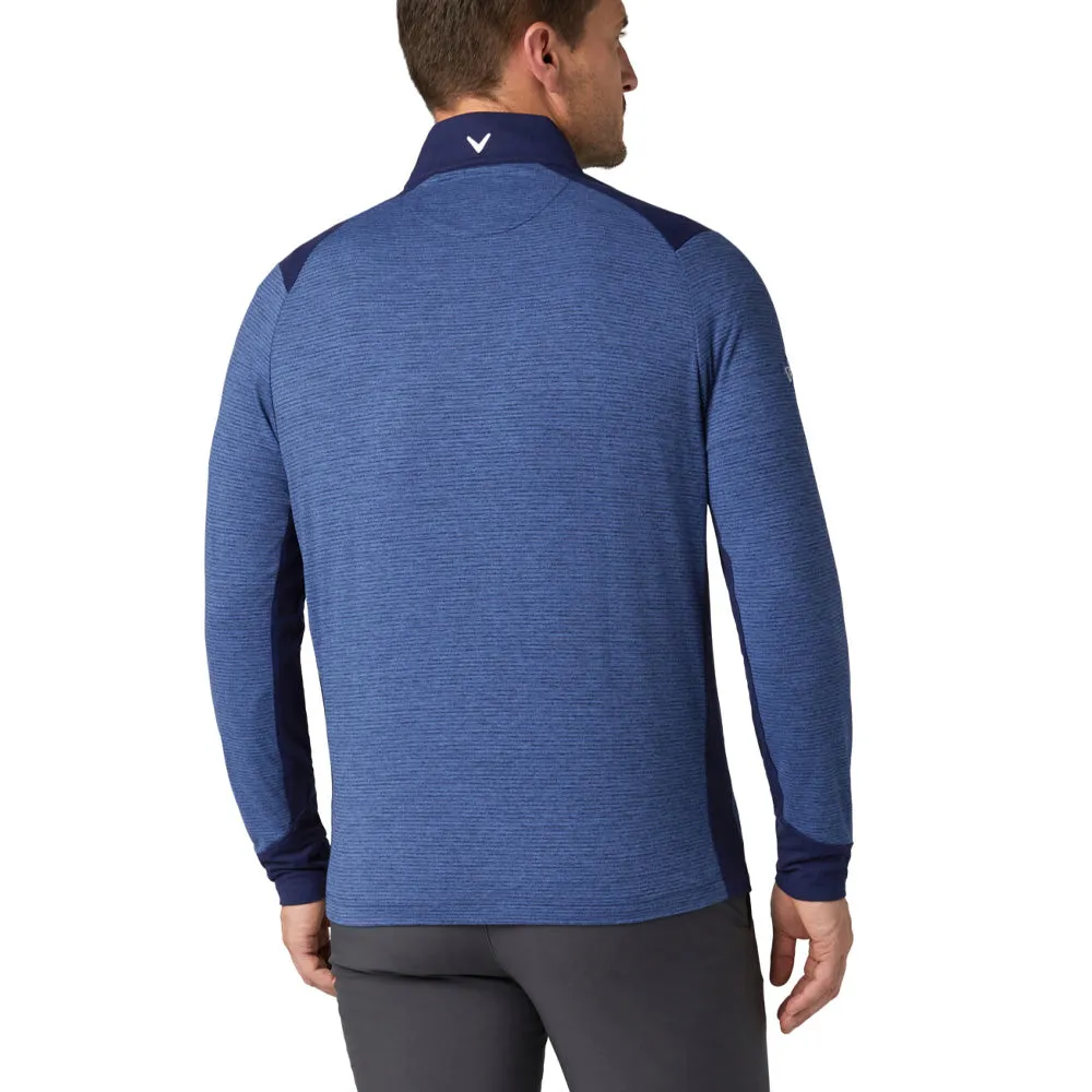 Step Into Strength Redefine Classic Callaway Soft Touch Blocked 1/4 Zip - Peacoat Heather