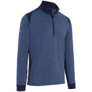 Built for the Bold Callaway Soft Touch Blocked 1/4 Zip - Peacoat Heather