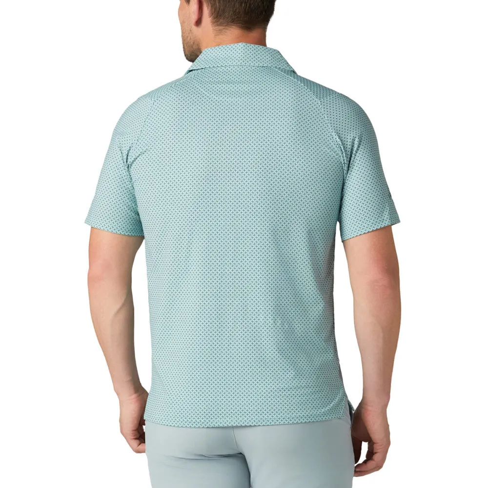 Walk with Power Callaway Textured Chev Printed Polo Shirt - Aquifer