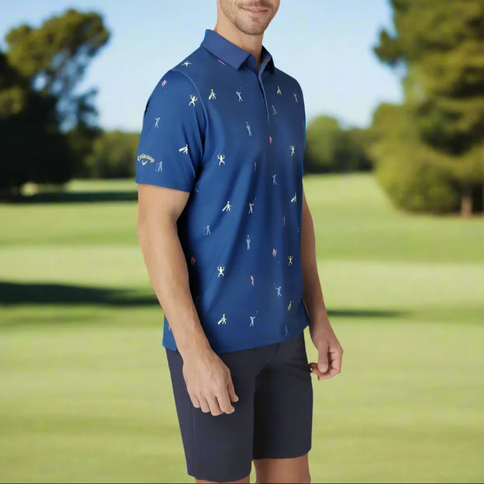 Callaway Time Lapse Polo Shirt - Galaxy Blue President's Day Sale Performance Unleashed