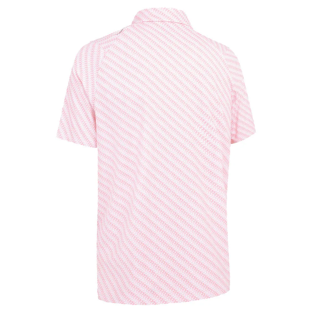 Game-Changer Footwear Built to Perform Callaway Twill Print Polo Shirt - Strawberry Pink