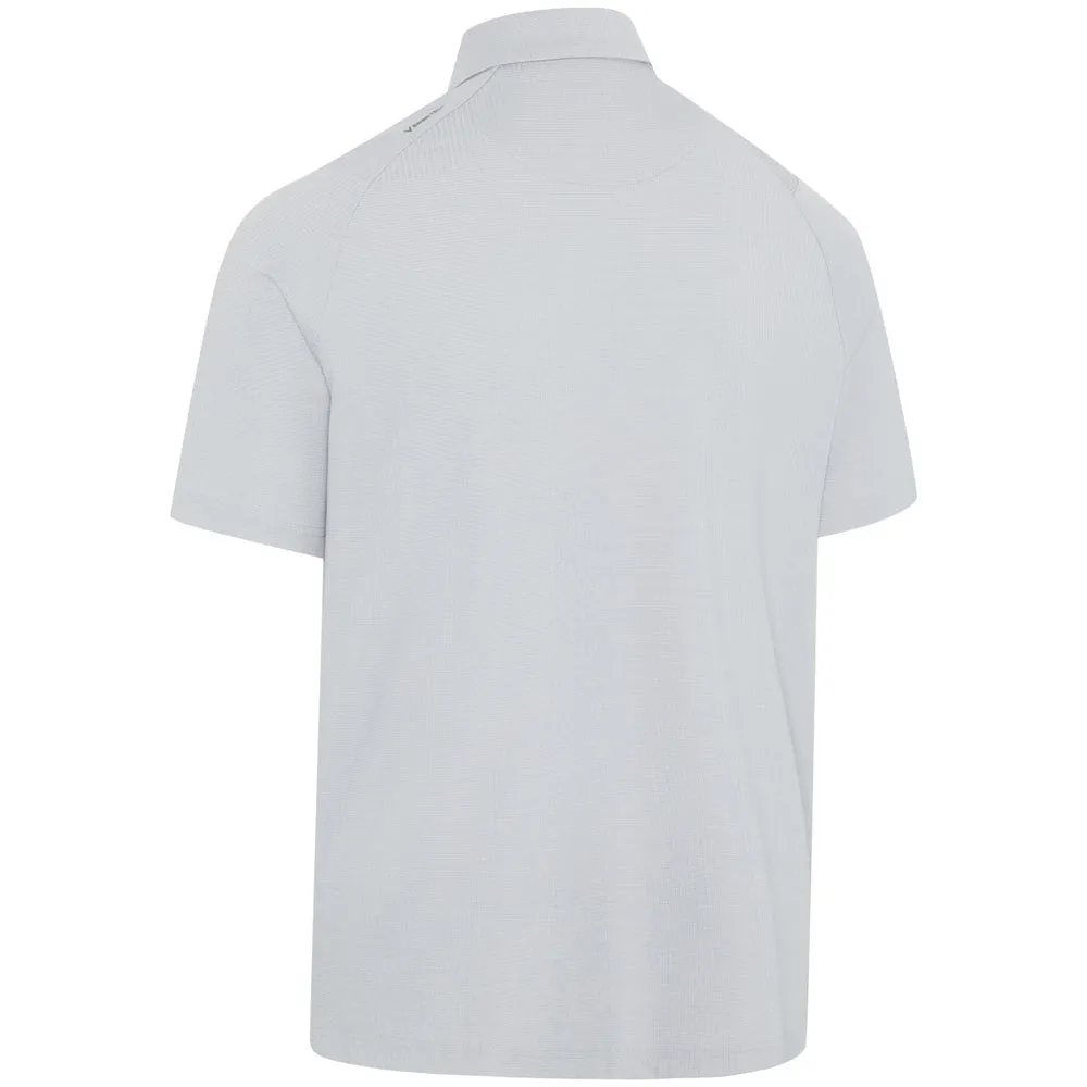 Callaway Ventilated Classic Jacquard Polo Shirt - Gray Dawn Game-Changer Footwear