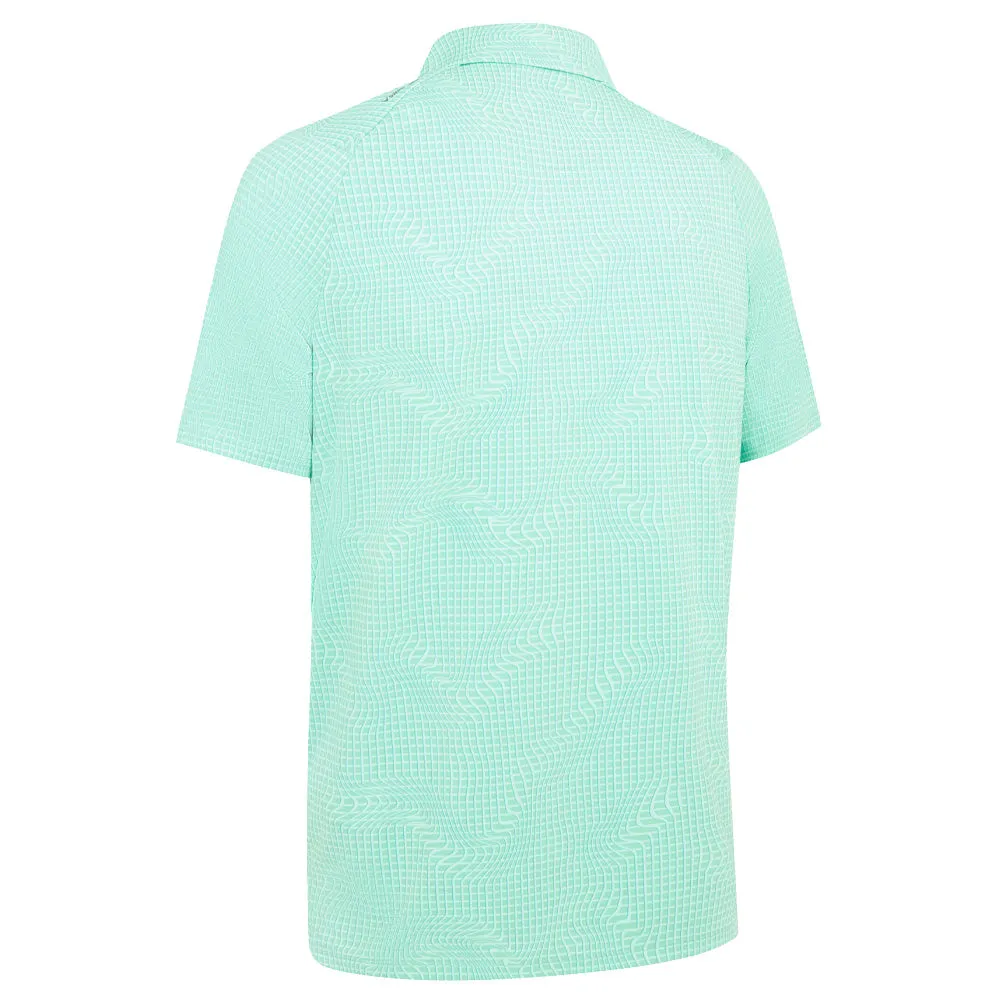 Budget Friendly Chase What Moves You Callaway Warped Gingham Print Polo Shirt - Neptune Green