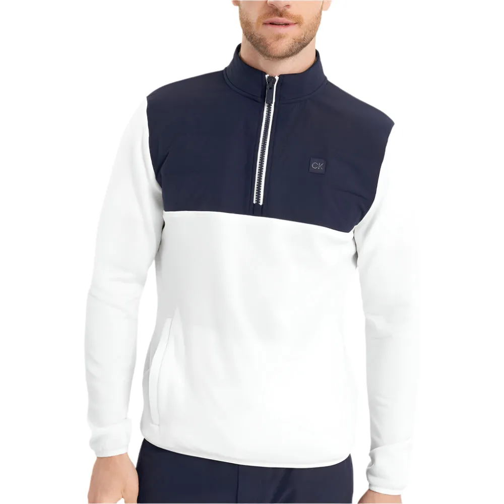 Engineered for Speed Christmas Day Sale Calvin Klein Atlantic Hybrid 1/2 Zip Pullover - White