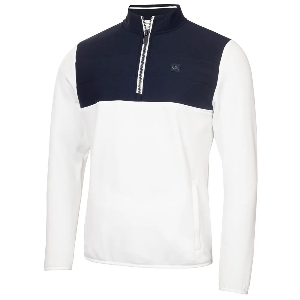 Unleash Your Power Chase What Moves You Calvin Klein Atlantic Hybrid 1/2 Zip Pullover - White