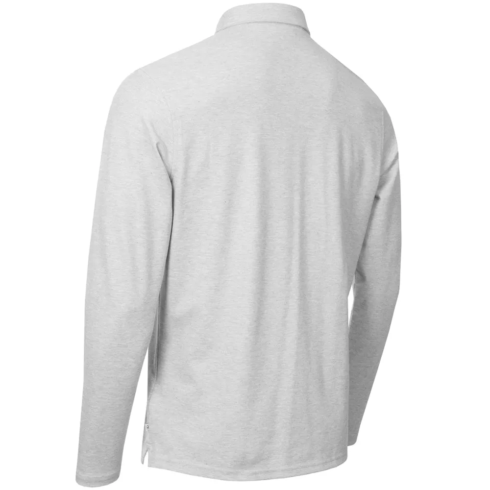 Walk Loud Affordable Calvin Klein Bayard Long Sleeve Polo Shirt - Silver Marl