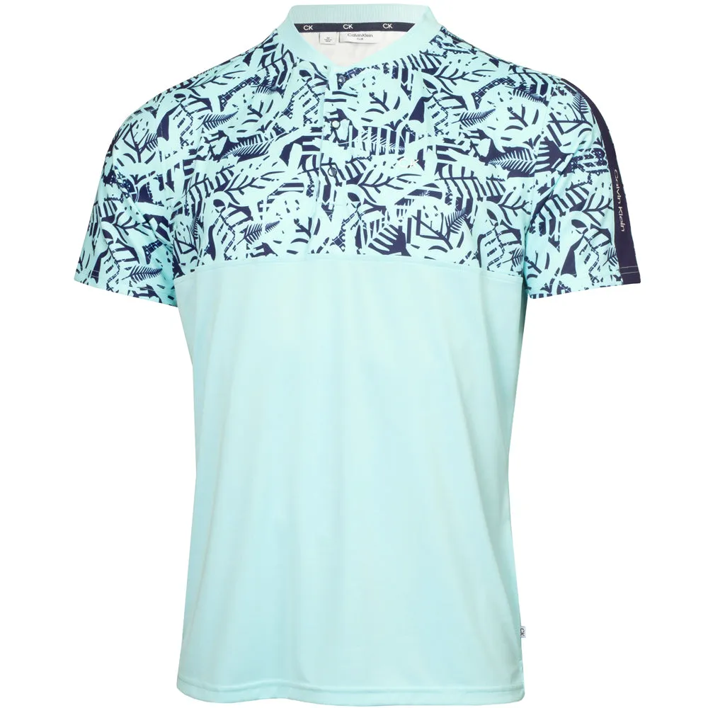 Step into the Beat Calvin Klein Brookhill Blade Collar Polo Shirt - Aqua