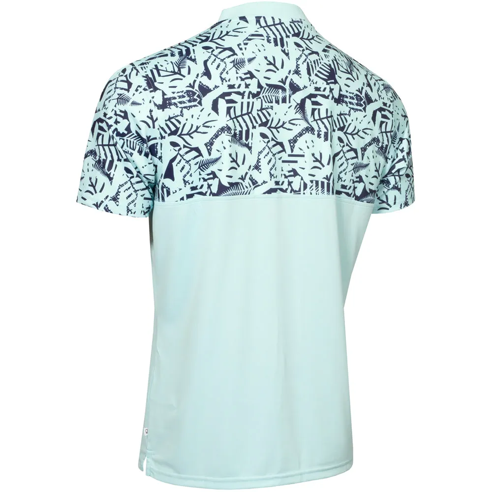 Calvin Klein Brookhill Blade Collar Polo Shirt - Aqua New Year's Eve Sale