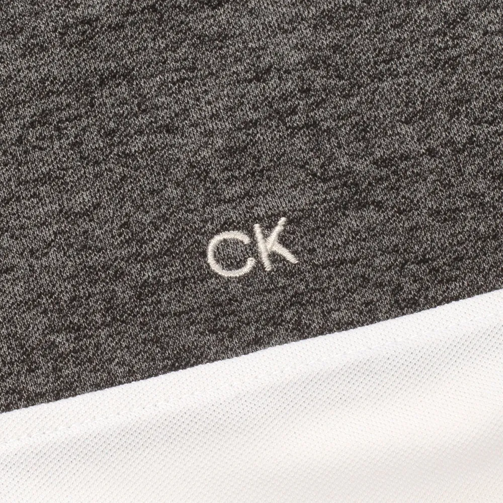 Made to Turn Heads Calvin Klein Colour Block Polo Shirt - Charcoal Marl/White