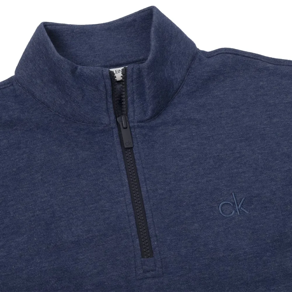 Calvin Klein Columbia 1/2 Zip Pullover - Denim Marl Lead with Style Deal Of The Century