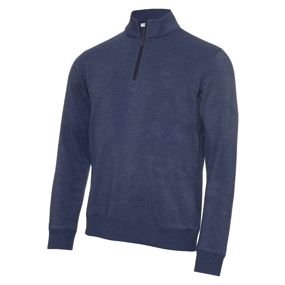 Calvin Klein Columbia 1/2 Zip Pullover - Denim Marl Clearance Sale