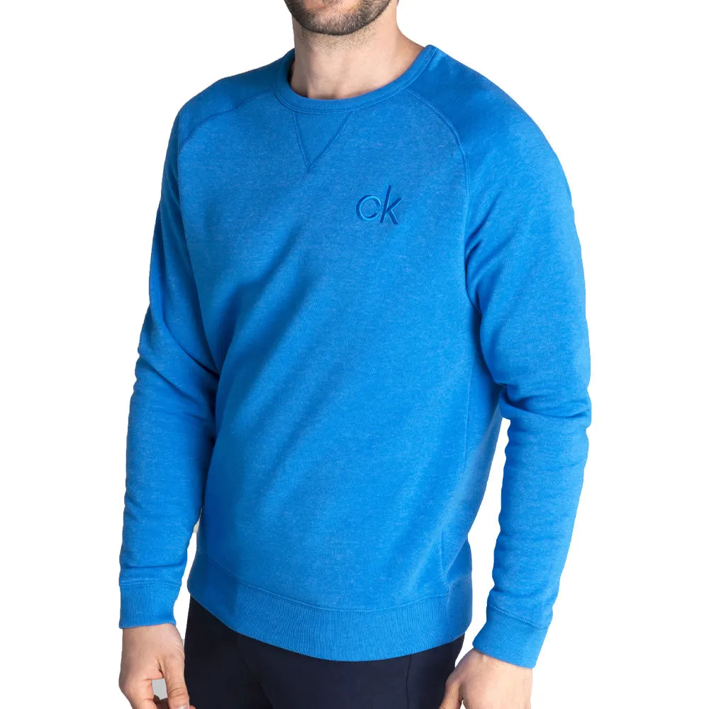 Cyber Monday Sale Autumn Sale Calvin Klein Columbia Crew Neck Sweater - Blue Marl