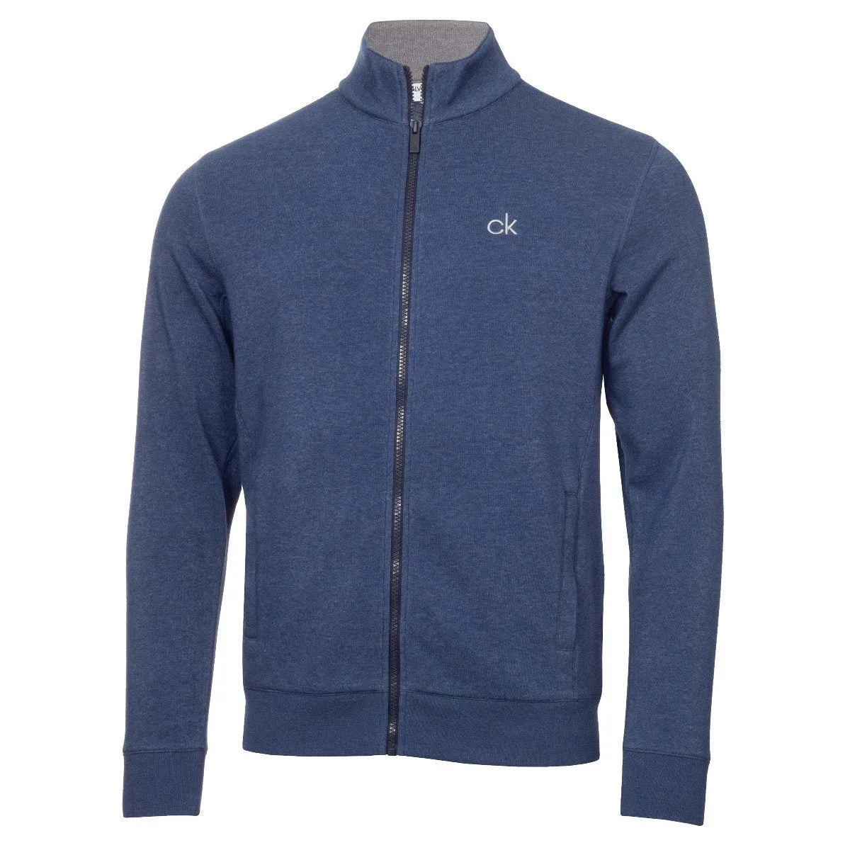 Born to Stand Out Calvin Klein Columbia Full Zip Sweater - Denim Marl