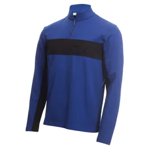 Own the Moment Loud Looks, Smooth Moves Calvin Klein Embossed Half Zip Insul-Lite Pullover - Blue/Black
