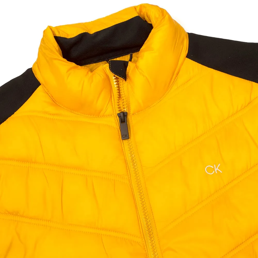 Stride with Confidence Style Meets Power Calvin Klein Frontera Hybrid Jacket - Mustard/Black