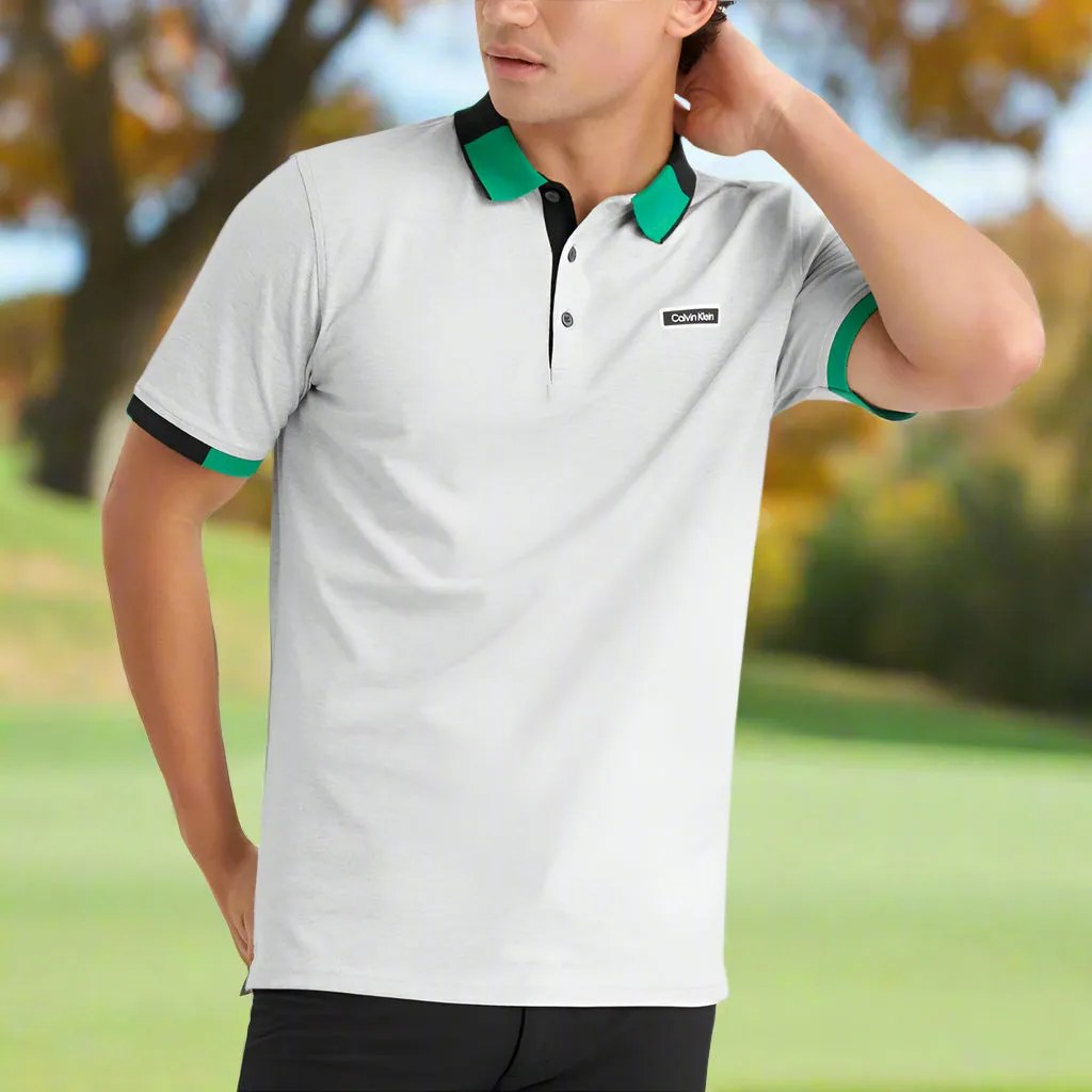 Calvin Klein Madison Polo Shirt - Silver Marl Keep Going Strong Budget Friendly