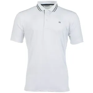Step into the Beat Walk with Power Calvin Klein Madison Tech Polo Shirt - White
