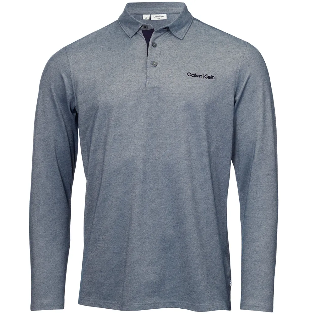 Calvin Klein Medina Long Sleeve Polo Shirt - Engine Marl Gear Up and Go Made to Move