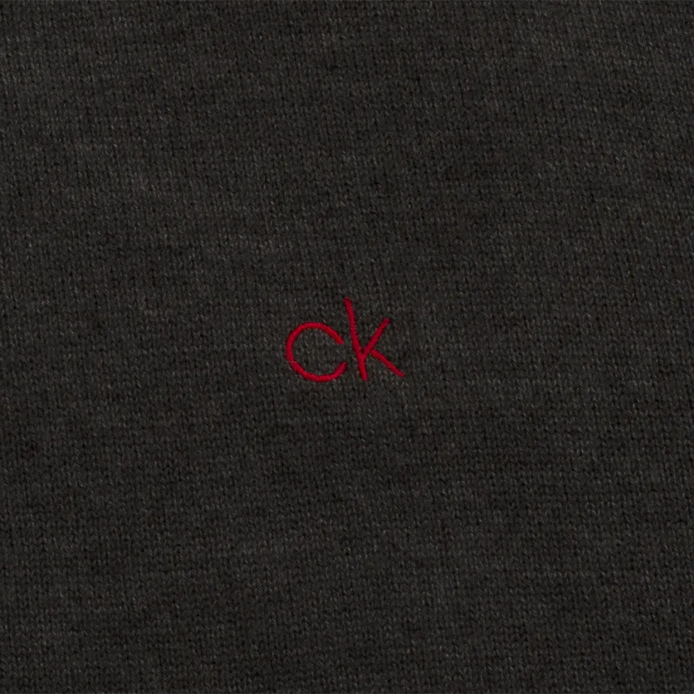 Calvin Klein Monaco Sweater - Charcoal Marl/Red Own the Moment Economical