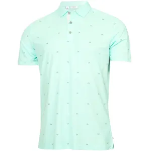 Push Beyond Limits Calvin Klein Monogram Polo Shirt - Aqua