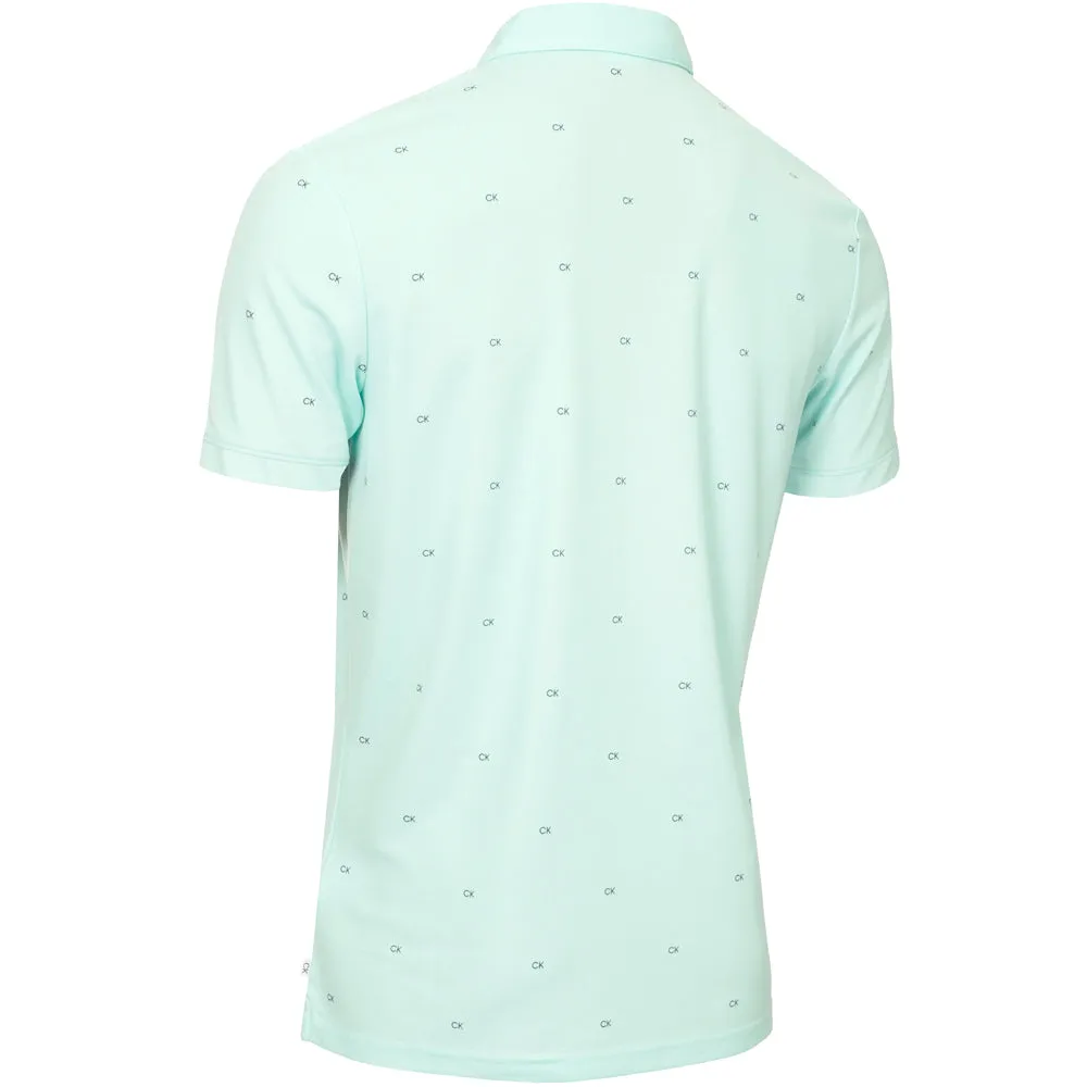 Calvin Klein Monogram Polo Shirt - Aqua Make a Statement