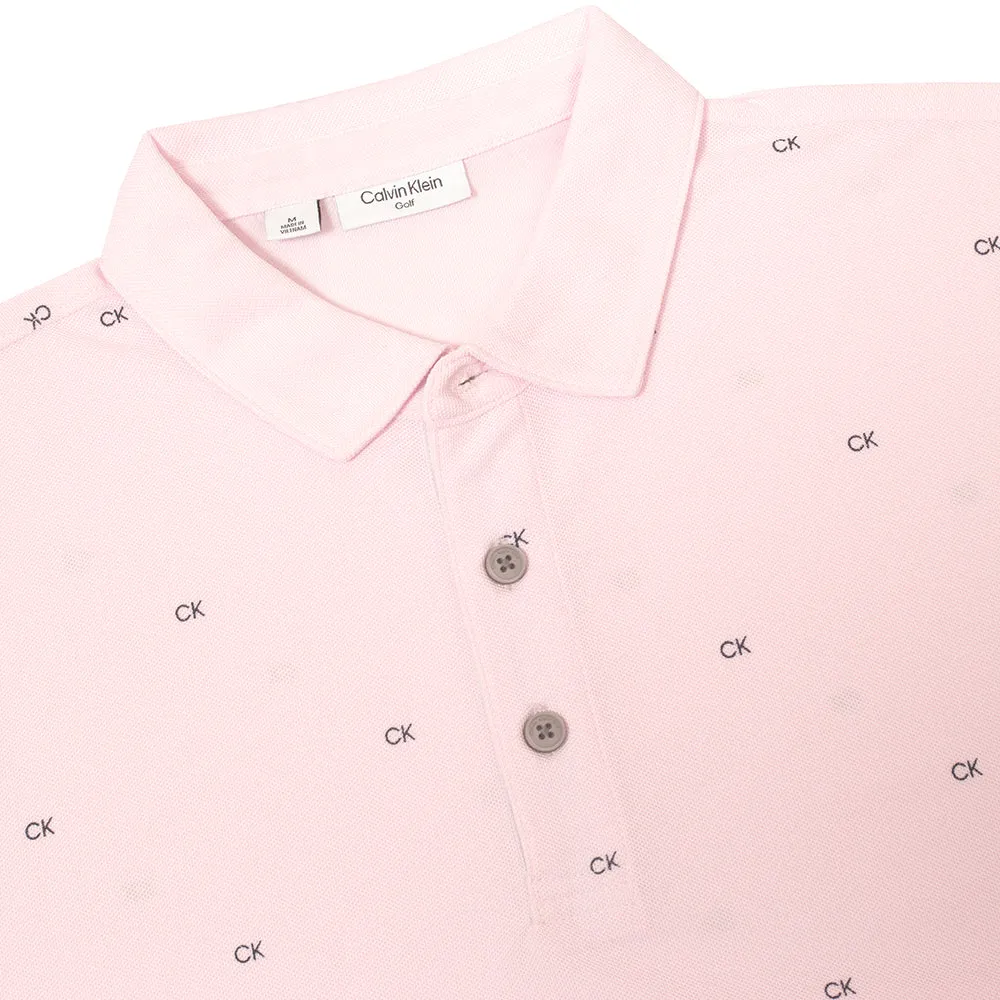 Calvin Klein Monogram Polo Shirt - Pink Holiday Sale Clearance Sale