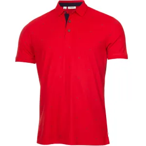 Calvin Klein Monogram Polo Shirt - Red Father's Day Sale