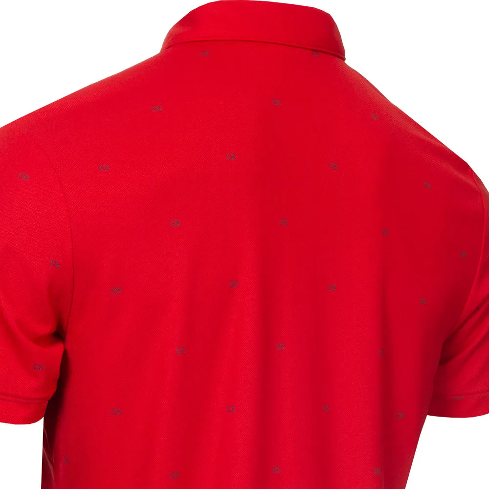 Built to Move You Calvin Klein Monogram Polo Shirt - Red