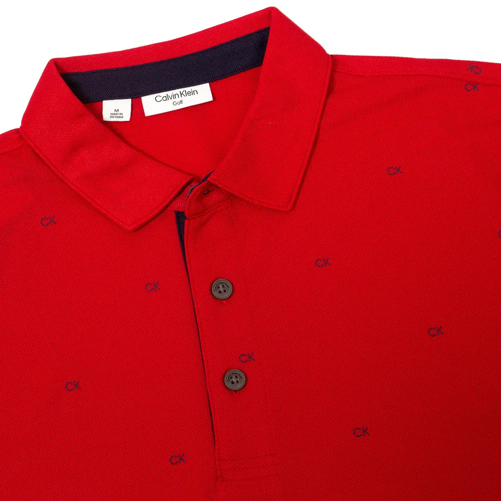 Calvin Klein Monogram Polo Shirt - Red Valentine's Day Sale Performance Unleashed