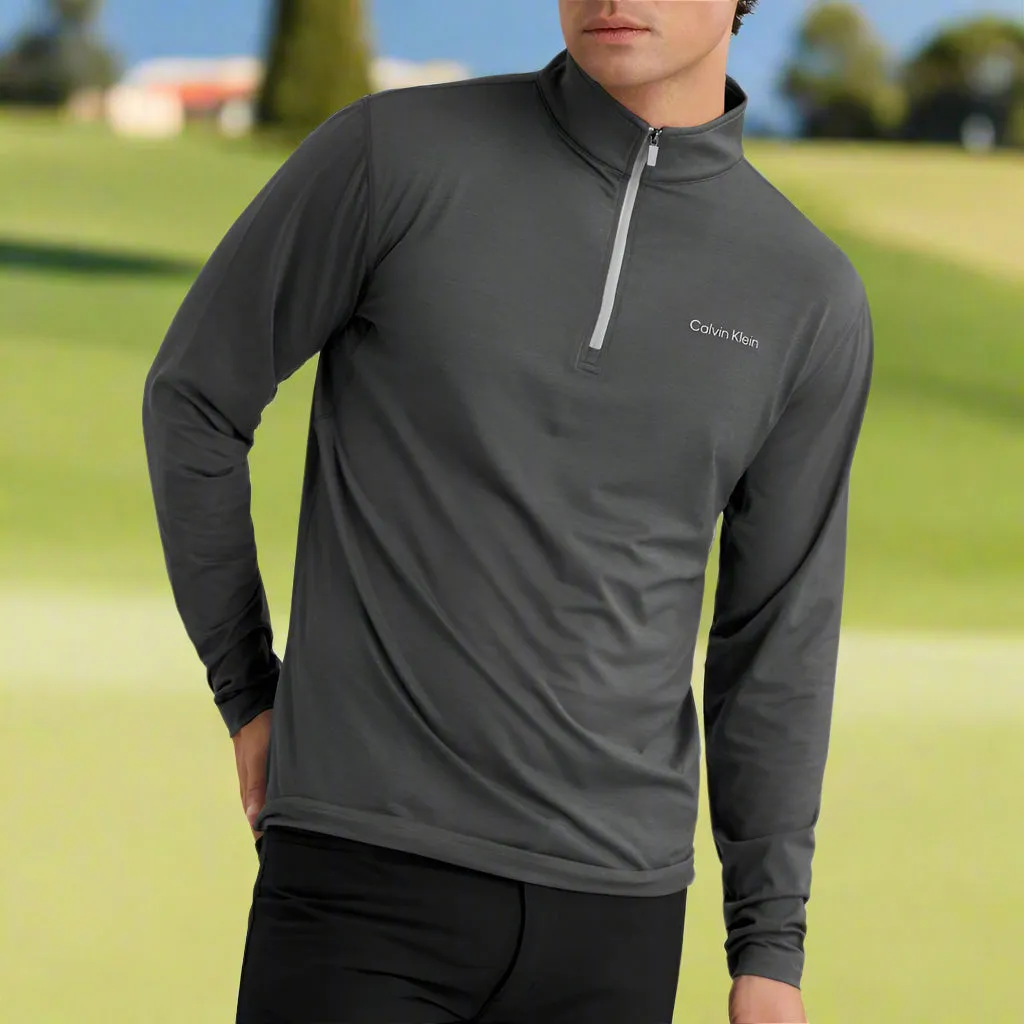 Halloween Sale Calvin Klein Newport 1/2 Pullover - Charcoal Marl