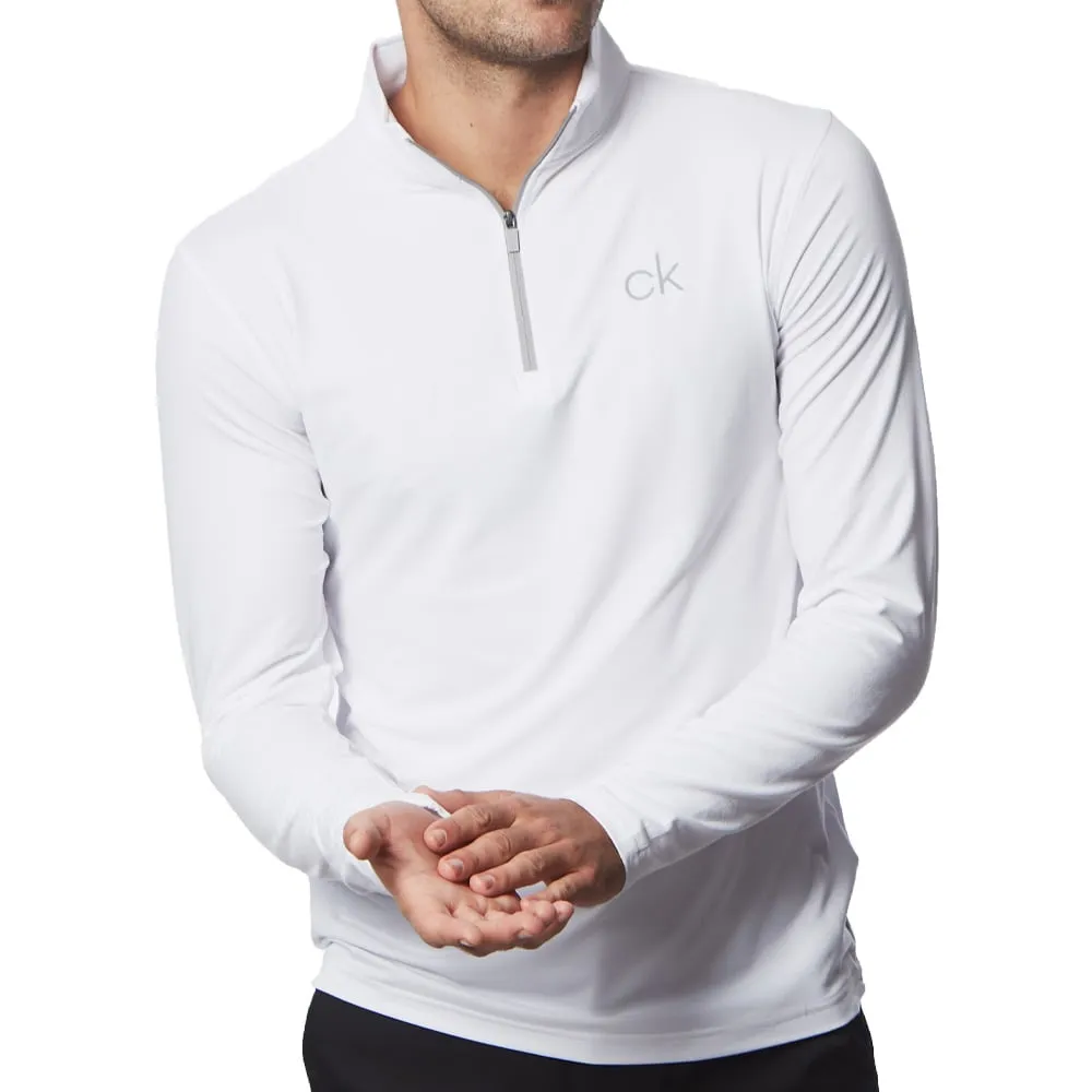 Calvin Klein Newport 1/2 Zip Pullover - White Step Out Boldly