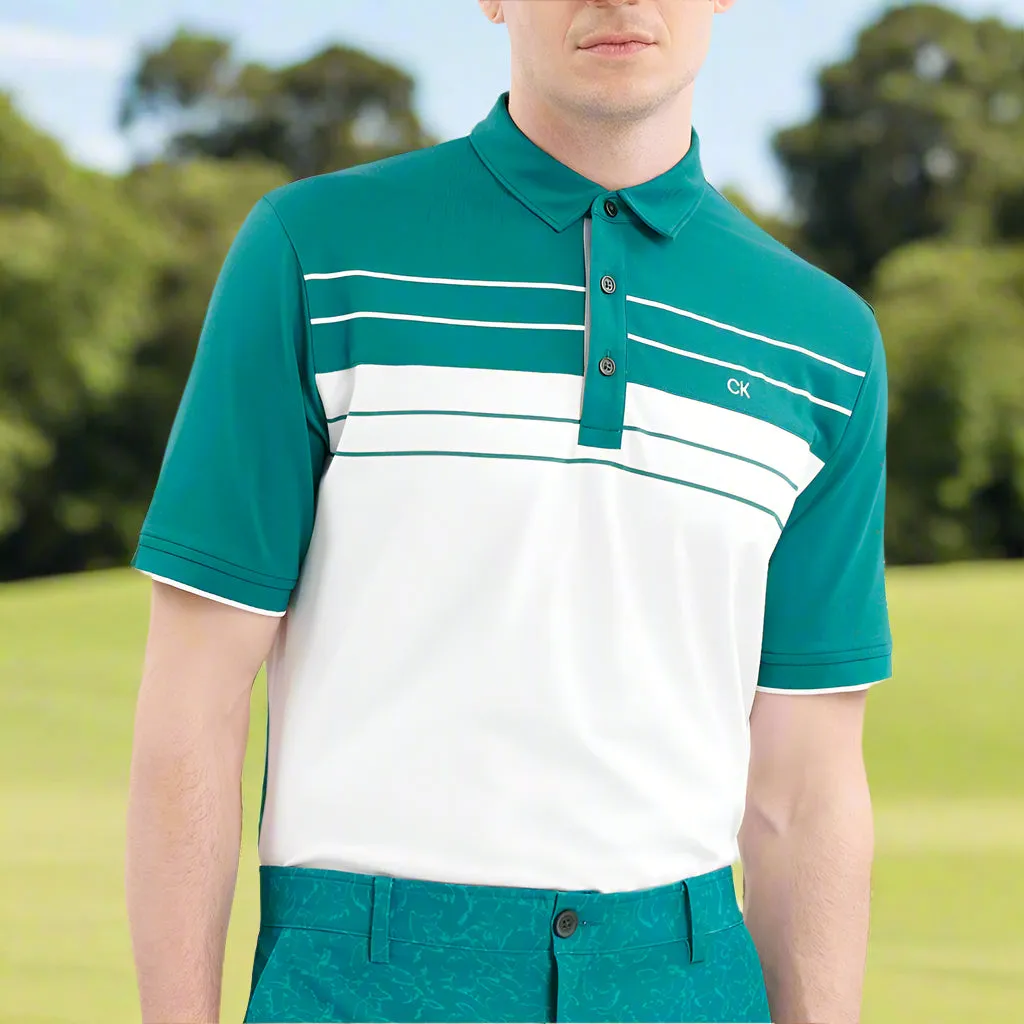 Performance Unleashed Step into the Beat Calvin Klein Pinebrook Polo Shirt - White