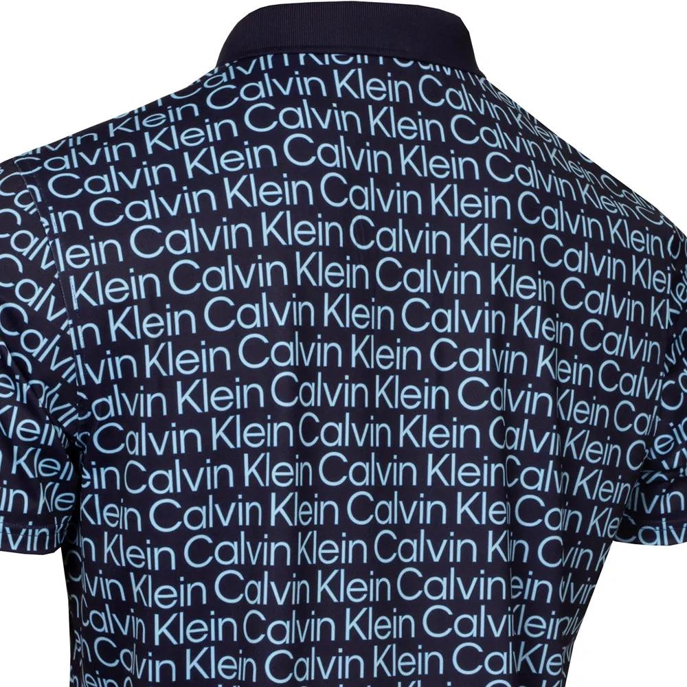 Calvin Klein Print Polo Shirt - Evening Blue/Blue Fuel Your Fire