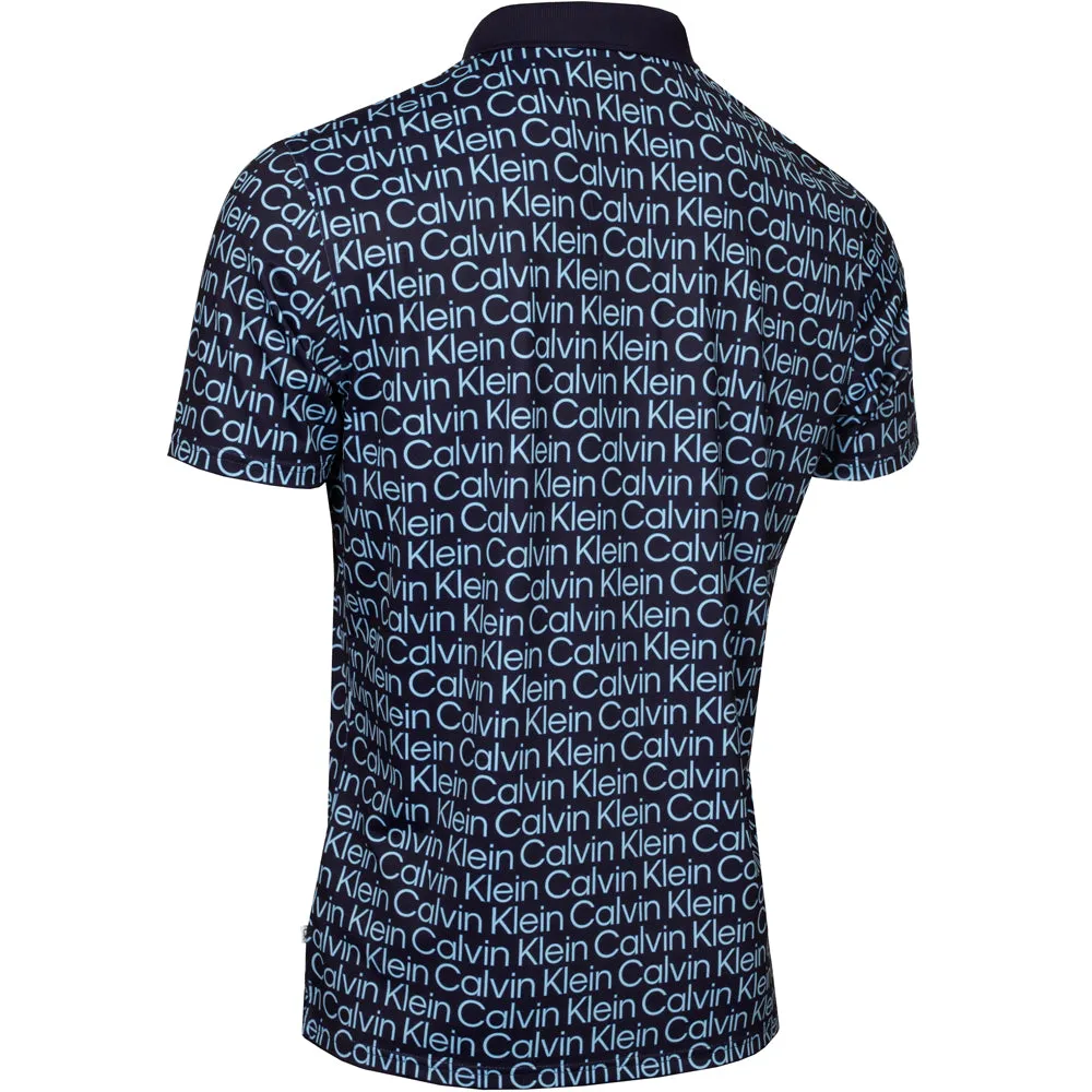 All Saints' Day Sale Economical Calvin Klein Print Polo Shirt - Evening Blue/Blue