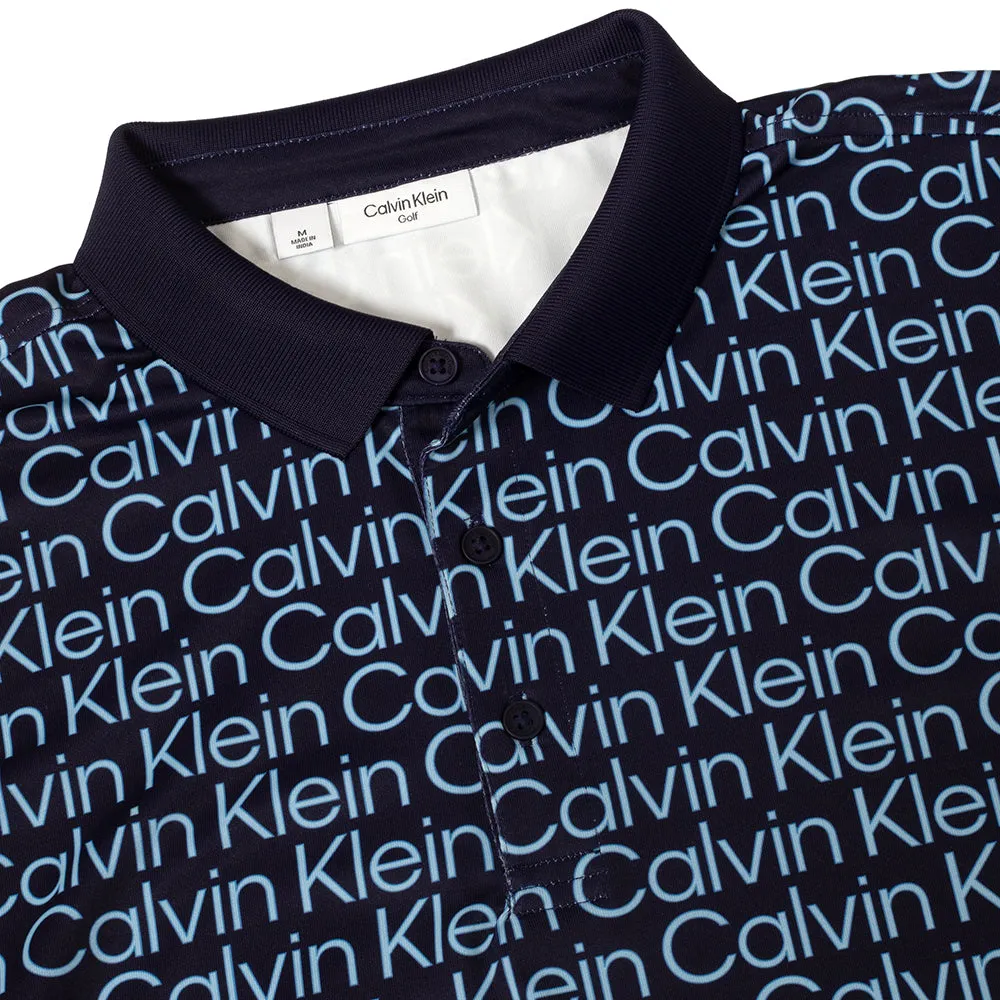 Calvin Klein Print Polo Shirt - Evening Blue/Blue Define Your Own Way Great Value