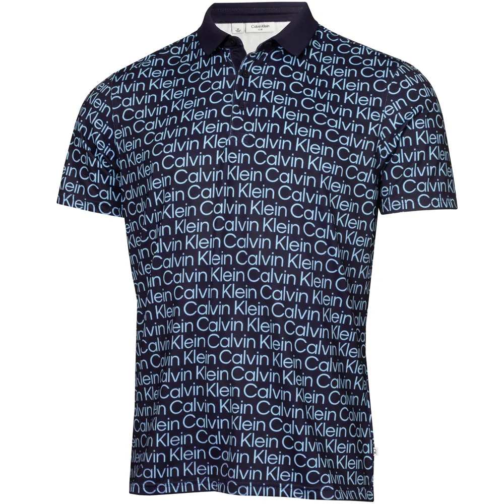 Calvin Klein Print Polo Shirt - Evening Blue/Blue Winter Sale Move Beyond Ordinary