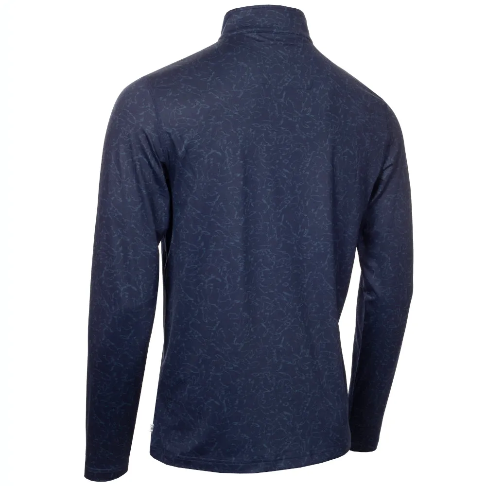 Flash Sale Affordable Calvin Klein Printed Newport Half Zip Pullover - Navy