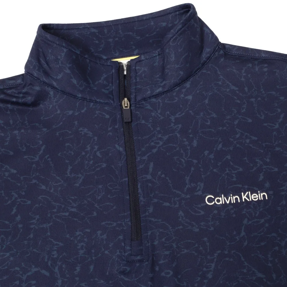 Special Offer Calvin Klein Printed Newport Half Zip Pullover - Navy