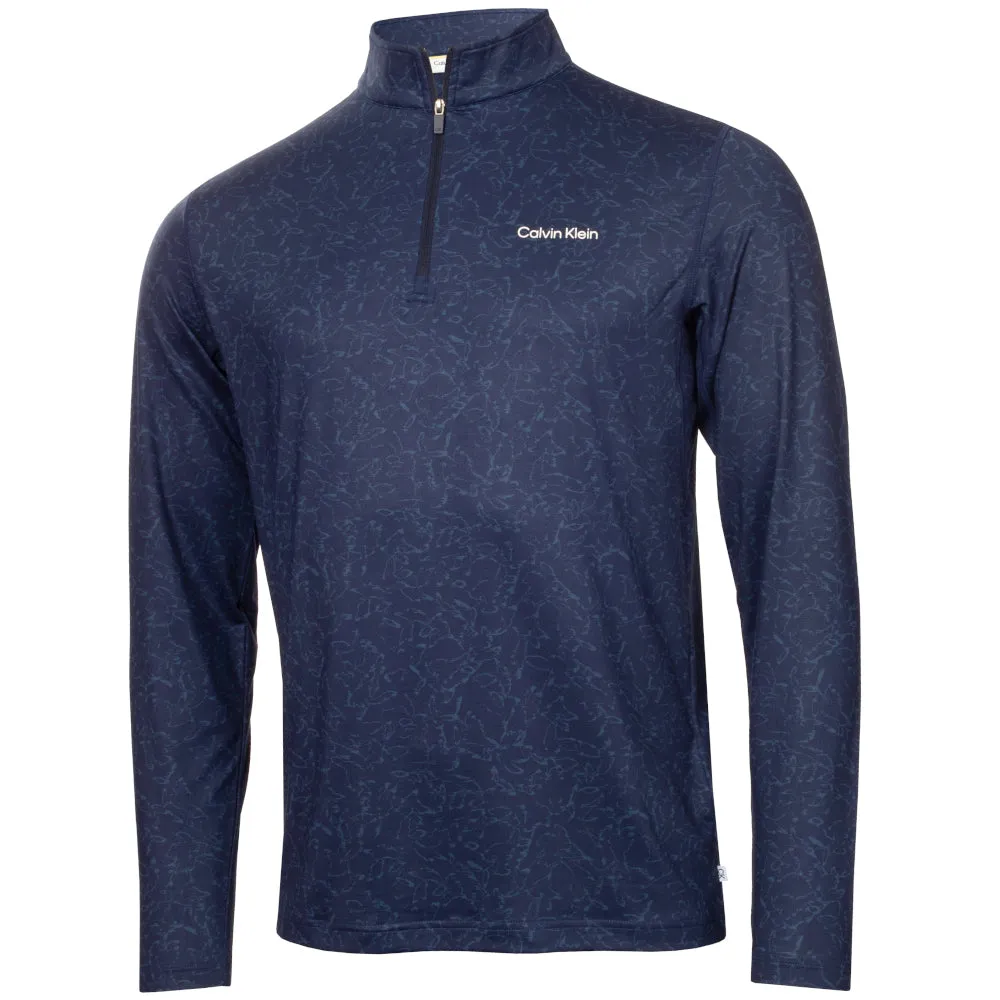 Budget Friendly Limited Time Offer Calvin Klein Printed Newport Half Zip Pullover - Navy