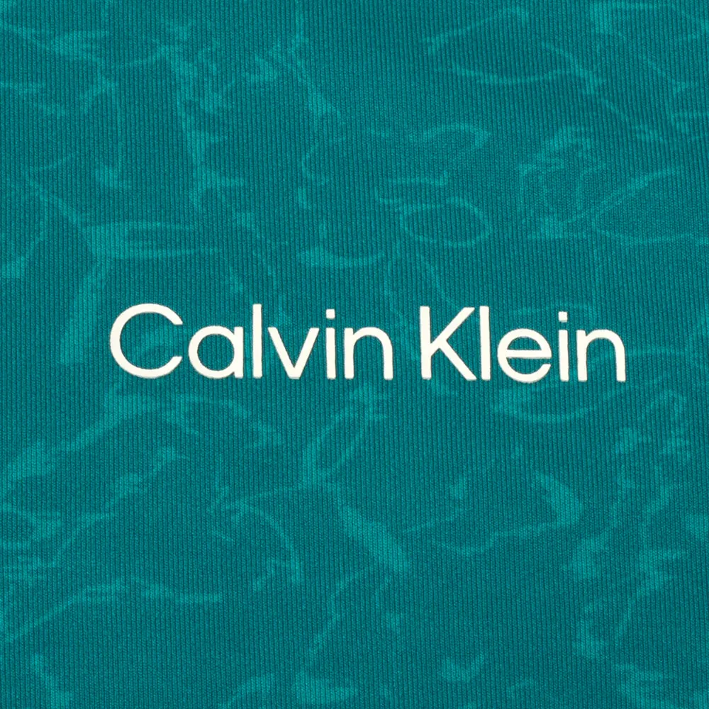 Hit Your Next Level Calvin Klein Printed Newport Half Zip Pullover - Sea Green