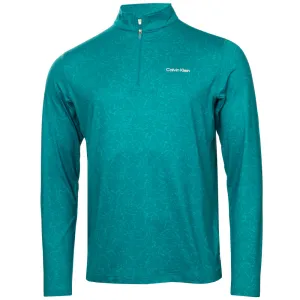 Calvin Klein Printed Newport Half Zip Pullover - Sea Green Style Meets Power Flash Sale