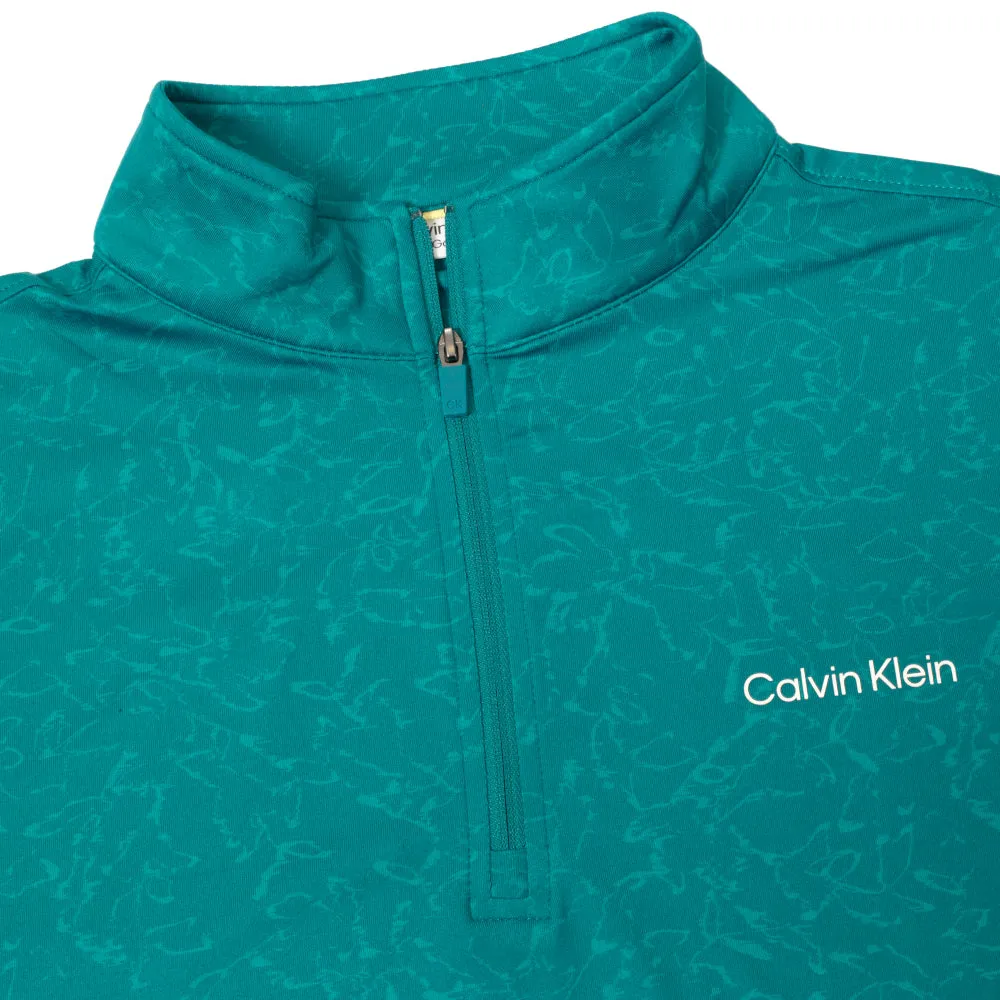 Own Every Step Calvin Klein Printed Newport Half Zip Pullover - Sea Green