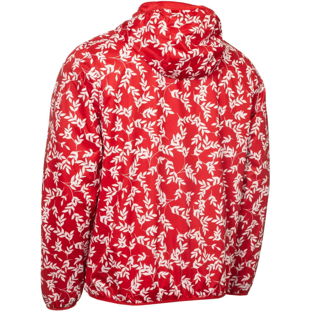 Calvin Klein Printed Windbreaker Jacket - Red/White Fearlessly You