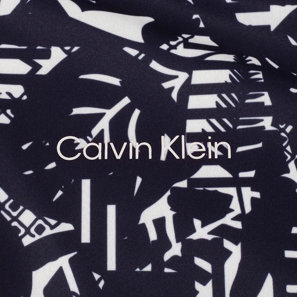 Power Every Step Footwear for the Fearless Calvin Klein Printed Windbreaker Jacket - White/Evening Blue