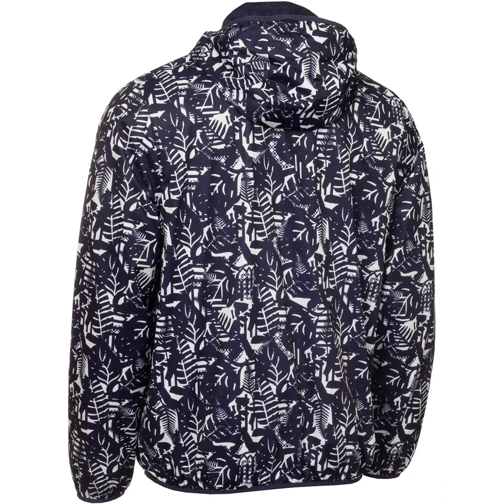 Christmas Day Sale Calvin Klein Printed Windbreaker Jacket - White/Evening Blue