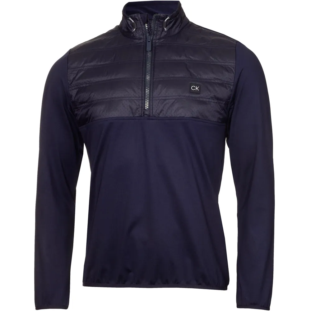Calvin Klein Rangewood 1/2 Zip Hybrid Pullover - Evening Blue Performance Unleashed Born to Stand Out