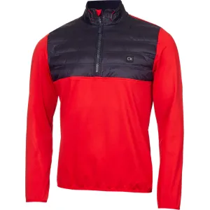Calvin Klein Rangewood 1/2 Zip Hybrid Pullover - Red Make a Statement Hit Your Next Level
