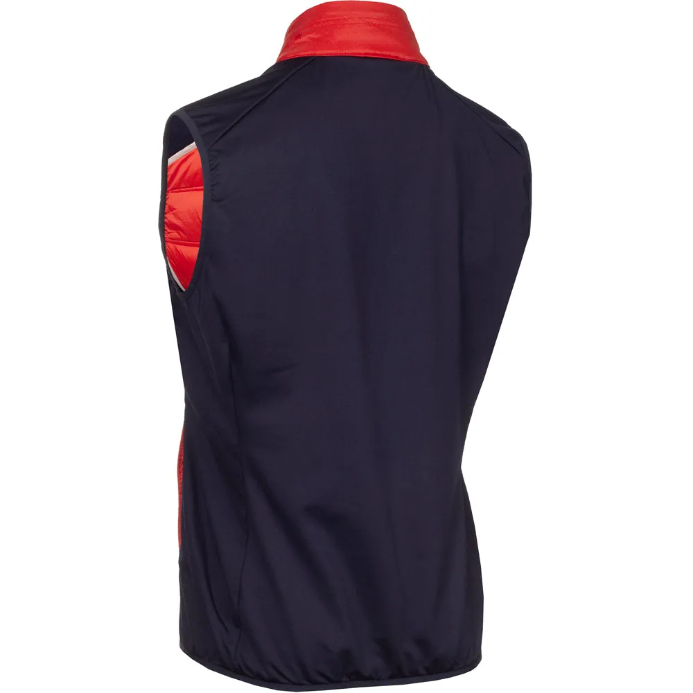 Calvin Klein Rangewood Full Zip Hybrid Gilet - Evening Blue/Red New Year's Eve Sale Biggest Sale of the Year