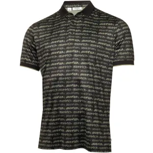 Winter Sale Calvin Klein Signature Polo Shirt - Black/Cameo Green